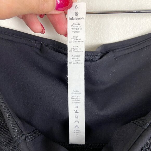 LULULEMON | Black Crop Leggings Size 6 - Picture 8 of 8